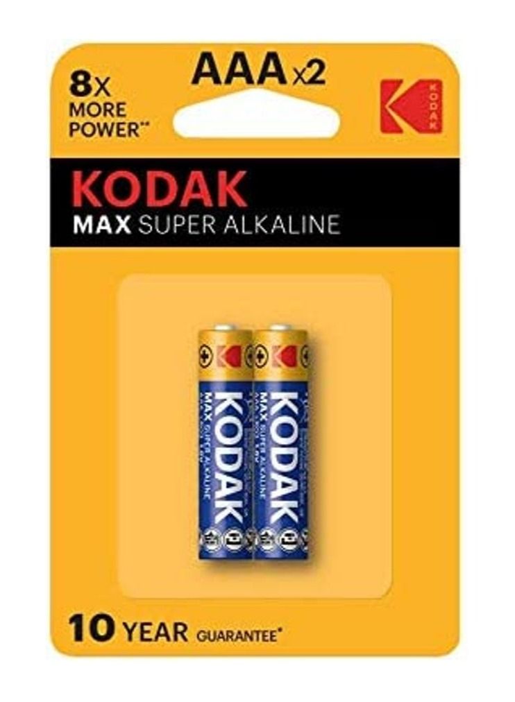 Kodak AAAx2 MAX Super 1.5V Alkaline Batteries - 5 Cards (10 Batteries) - Image 1