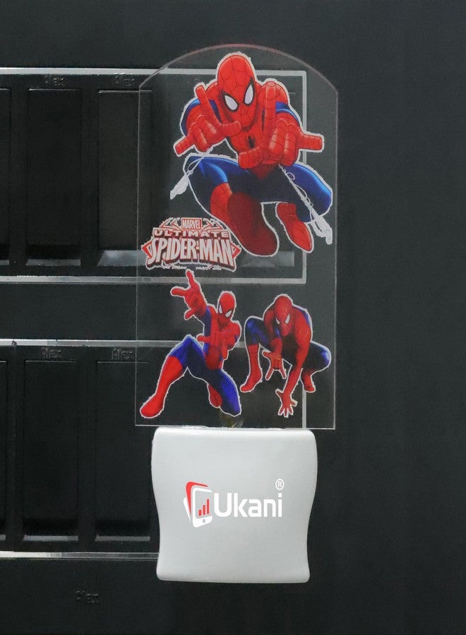 UKANI® Spiderman Design Single Color White Light UV Multi Color Print Night Lamp for Kids Bed Room/Home/Office/Gift - Image 2