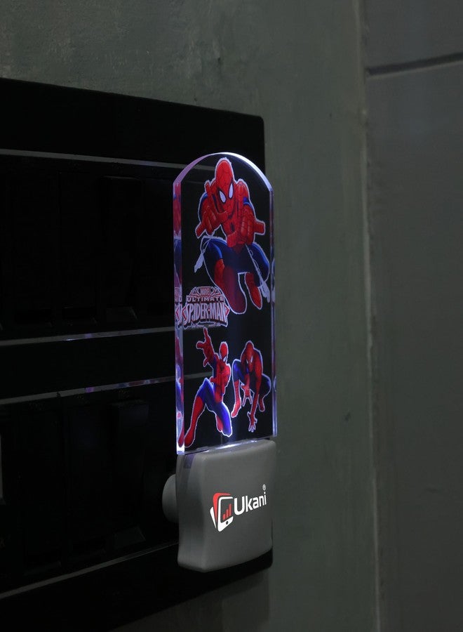 UKANI® Spiderman Design Single Color White Light UV Multi Color Print Night Lamp for Kids Bed Room/Home/Office/Gift - Image 3