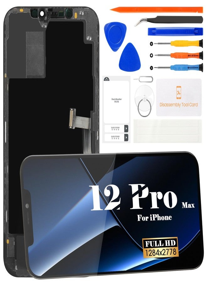SRJTEK for iPhone 12 Pro Max Screen Replacement A2411 3D Touch LCD Screen Replacement A2342 LCD Display A2410 Touch Digitizer Assembly A2412 Repair Parts Kits - Image 1