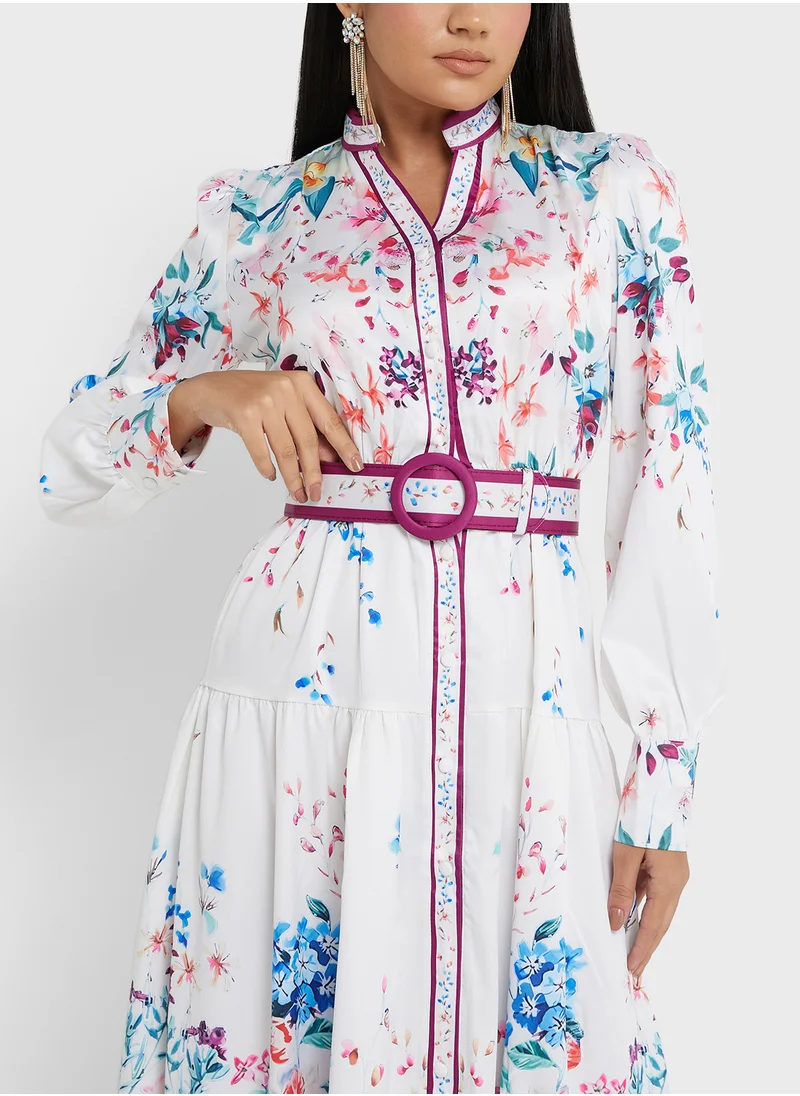 خزانة Abstract Print Dress