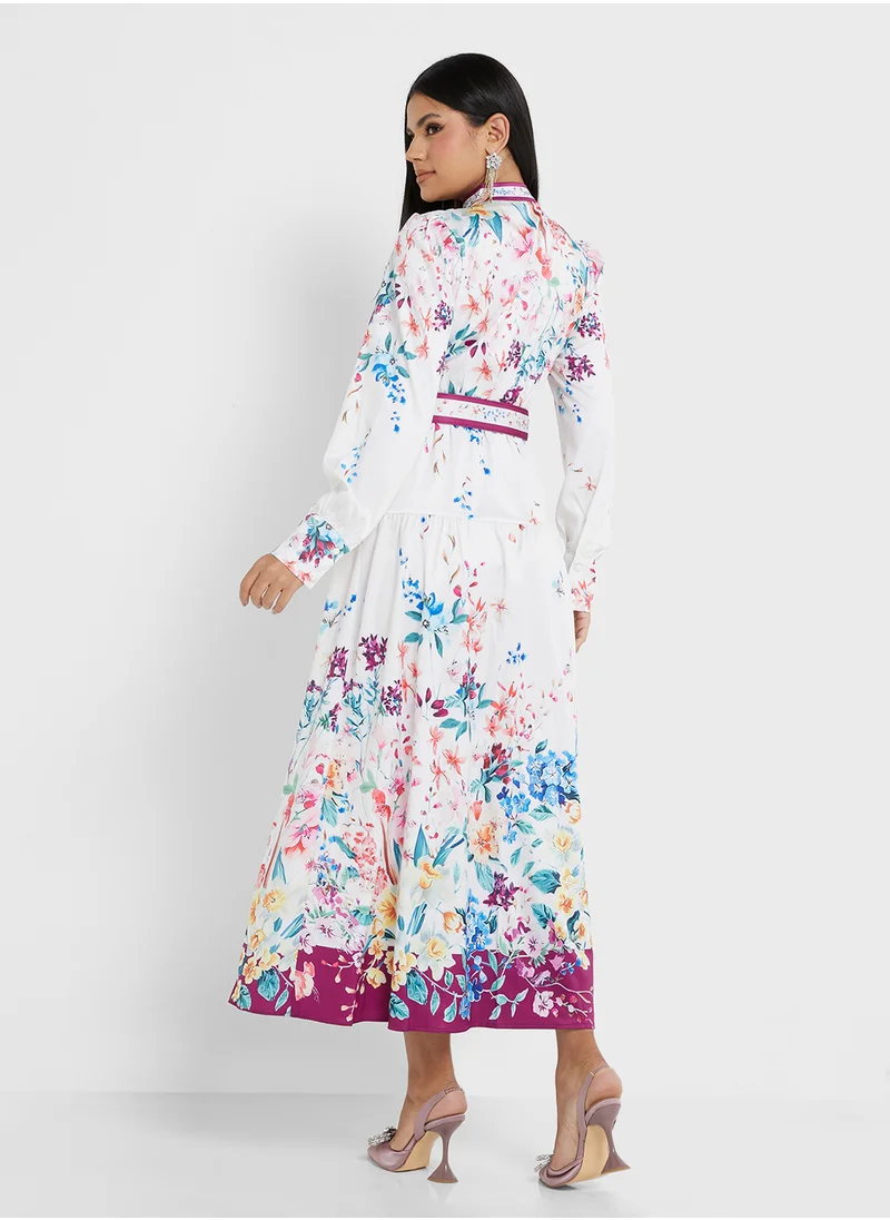 Khizana Abstract Print Dress