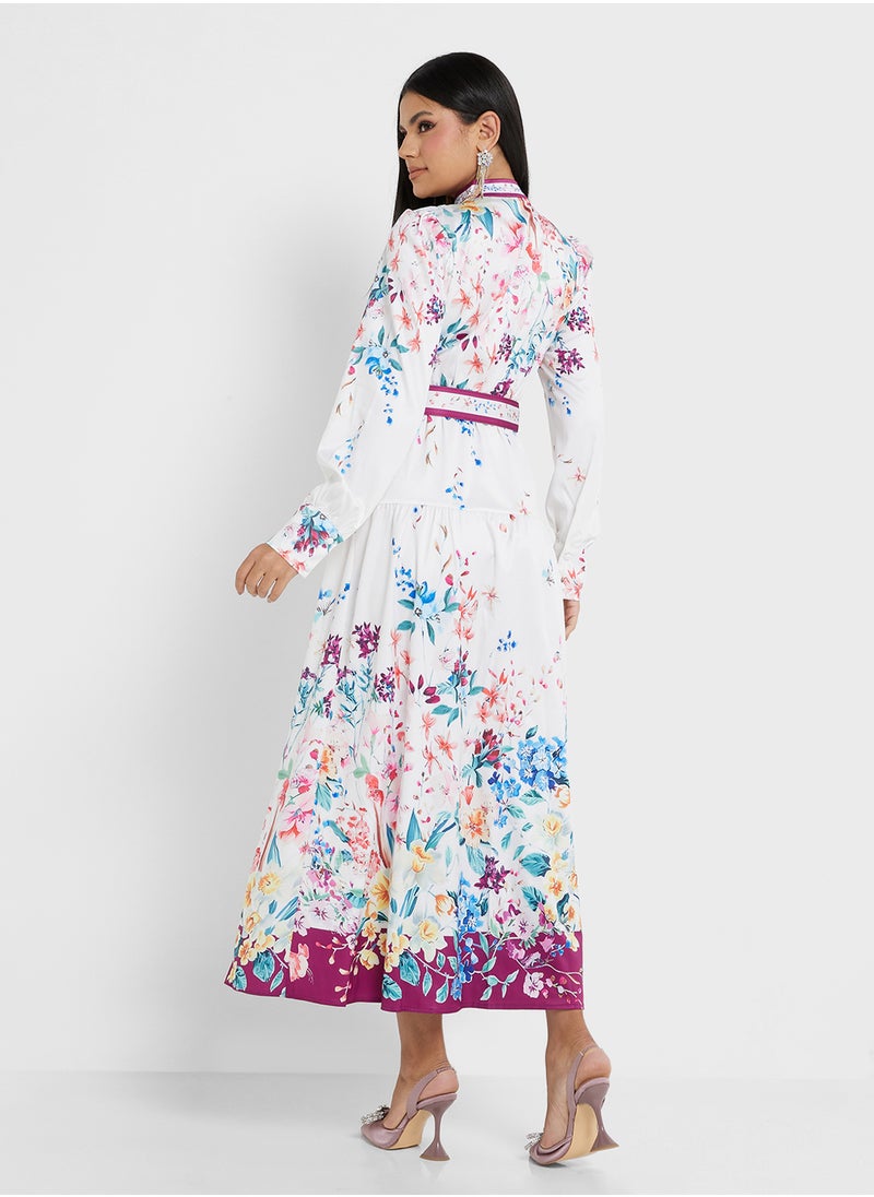 Khizana - Abstract Print Dress - Image 1