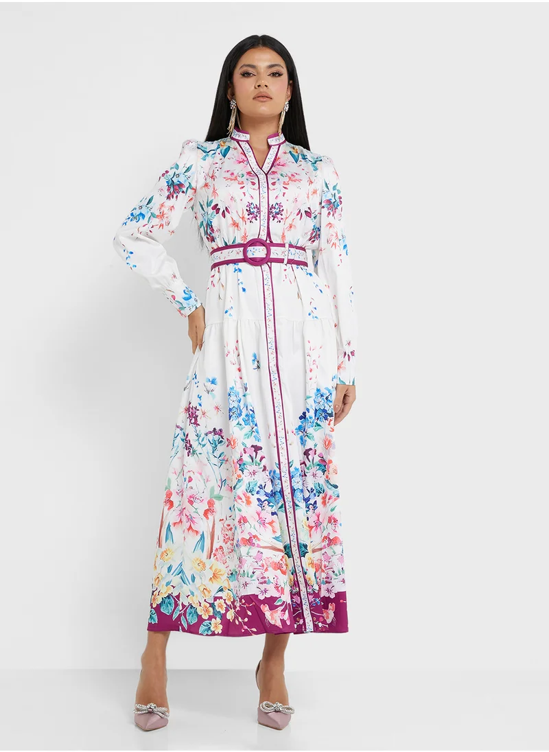 خزانة Abstract Print Dress
