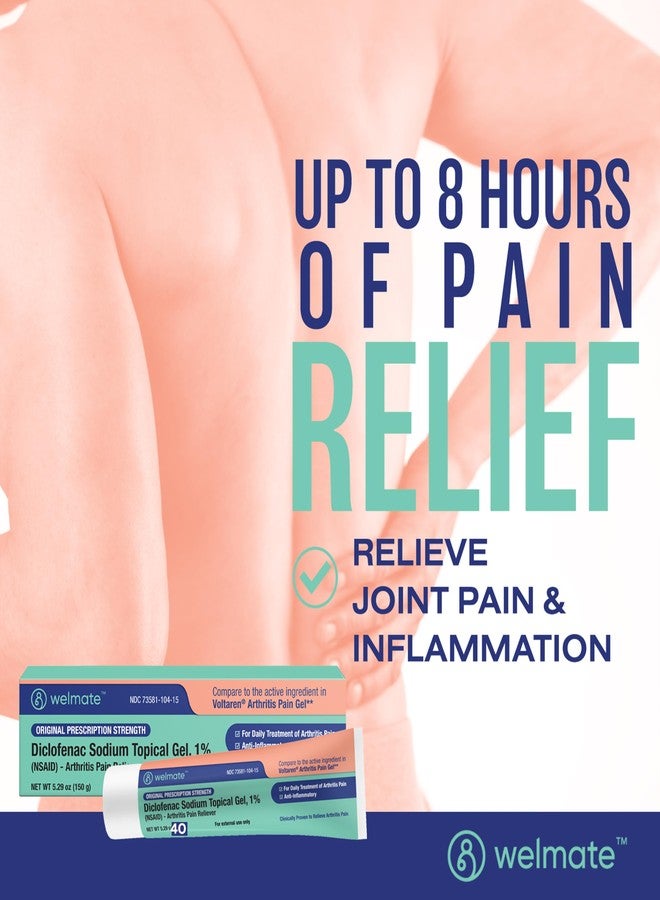 WELMATE - Diclofenac Sodium Topical Gel 1% (5.29 oz) - Arthritis Pain Reliever & Mobility Aid - Pain Relief Cream/Gel - Image 2