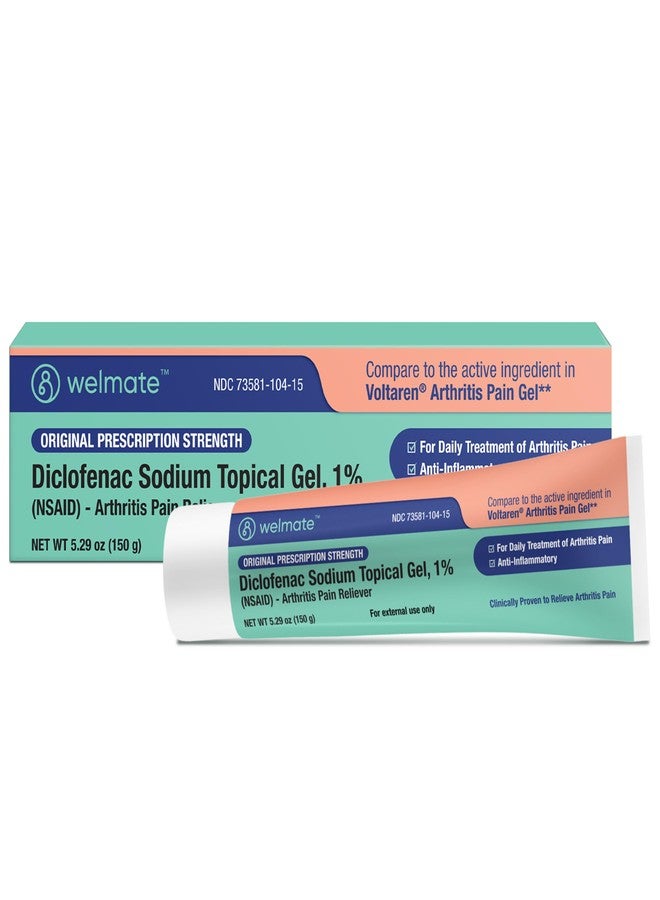 WELMATE - Diclofenac Sodium Topical Gel 1% (5.29 oz) - Arthritis Pain Reliever & Mobility Aid - Pain Relief Cream/Gel - Image 1