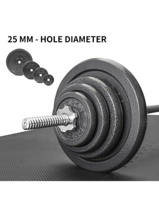 PROIRON Cast Iron Weight Plates Set for 1" Dumbbell Handle Bar 4 x 1.25KG - view 5