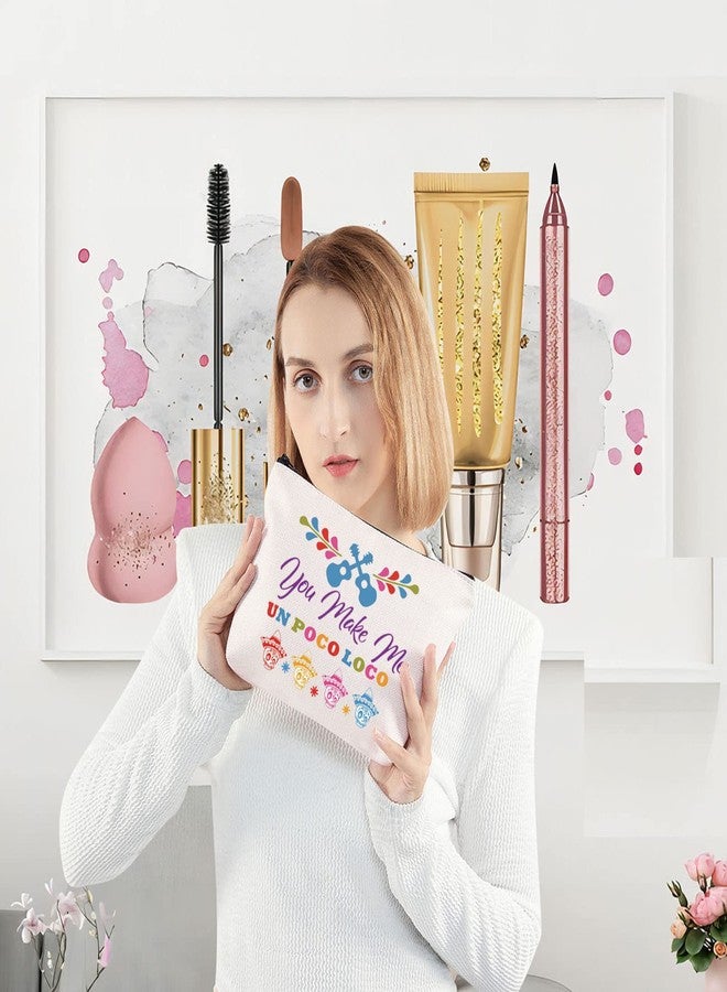 LEVLO Miguel Cosmetic Make Up Bag Cartoon Movie Fans Gift You Make Me Un Poco Loco Makeup Zipper Pouch Bag (Un Poco Loco) - Image 2