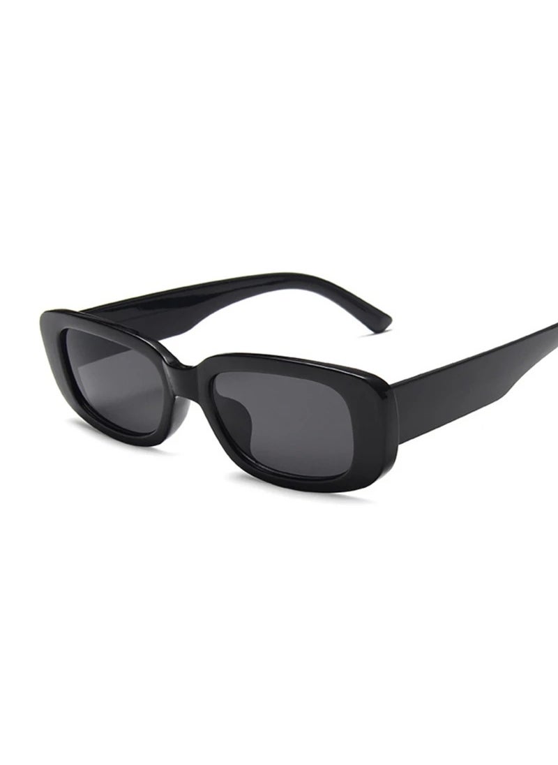 Generic 2024 Retro Square Sunglasses Unisex Trendy UV Protection Black 
