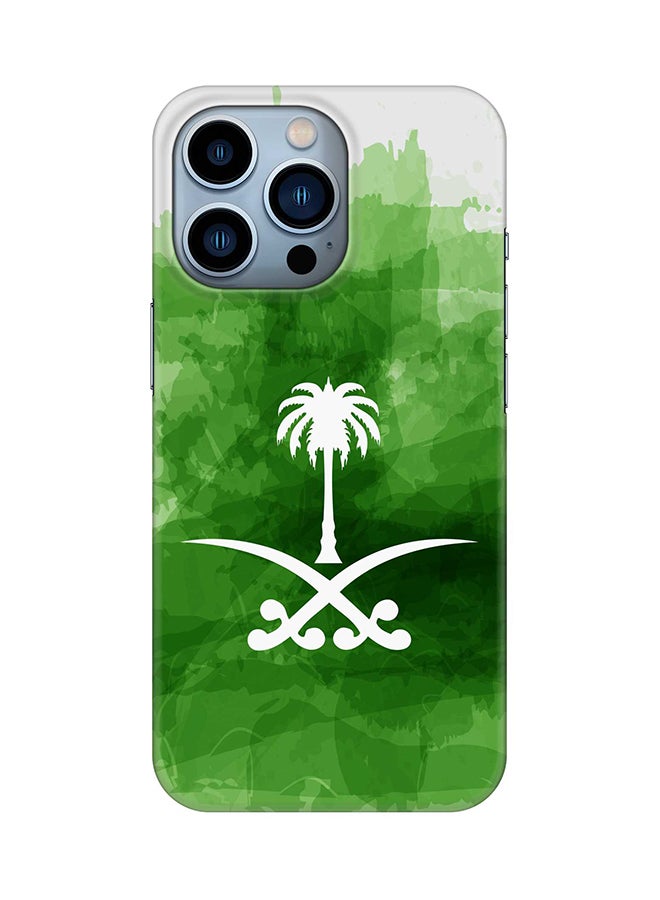 Stylizedd Case for iPhone 15 Pro Slim Snap Classic Series Mobile Cover Hard PC Shield Matte Finish Phone CasePrint - Saudi Emblem - Image 1