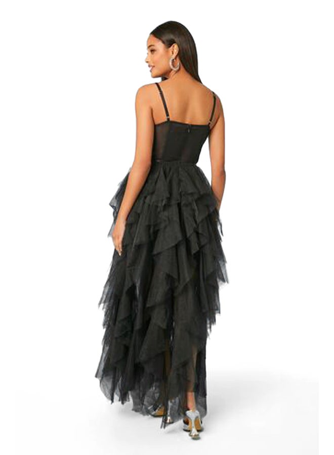 FOREVER 21 طقم فستان قصير من الدانتيل وتنورة ماكسي من التول - Image 4