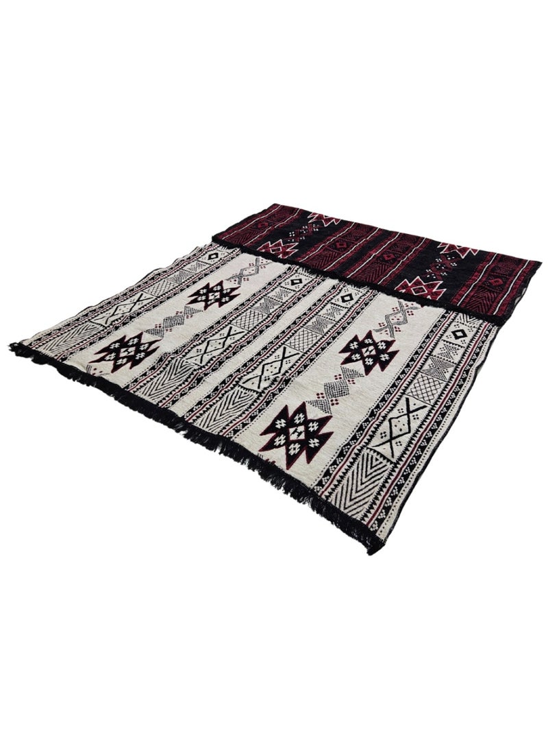 SMART HOME Luxurious and comfortable double-sided floor mat and rug – 3m x 2m – Perfect for living rooms and majlis – Premium fabric with elegant traditional patterns and high durability. - Image 1