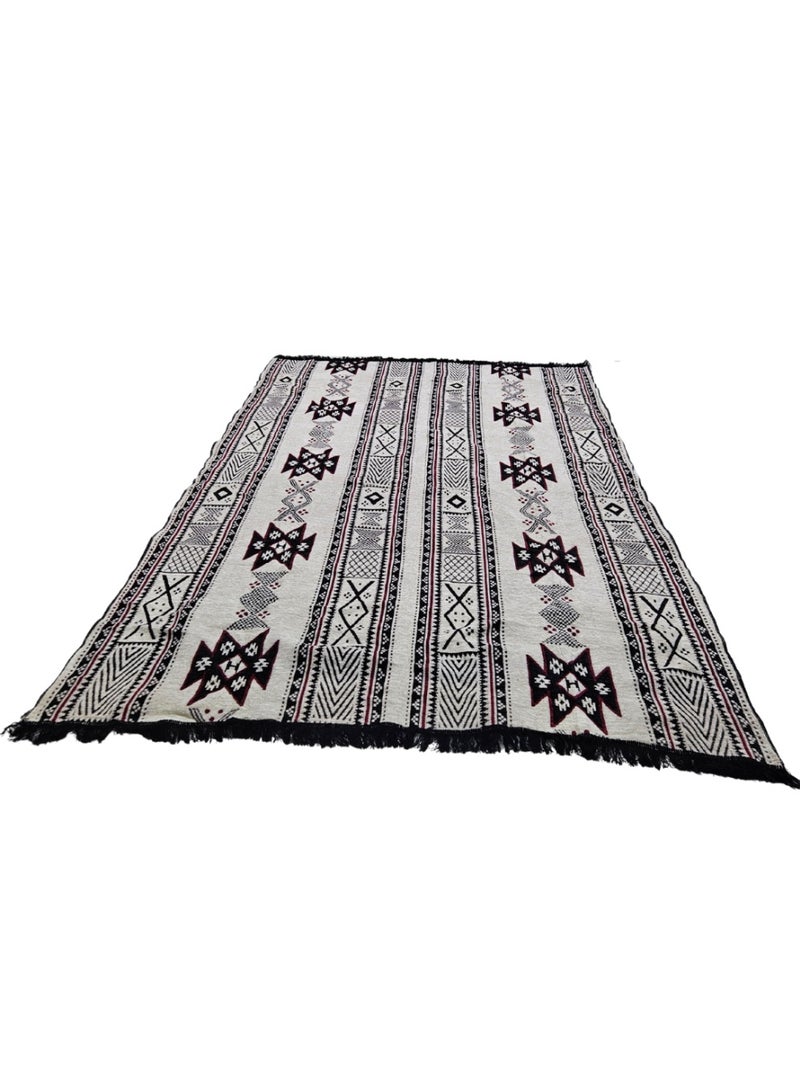 SMART HOME Luxurious and comfortable double-sided floor mat and rug – 3m x 2m – Perfect for living rooms and majlis – Premium fabric with elegant traditional patterns and high durability. - Image 3