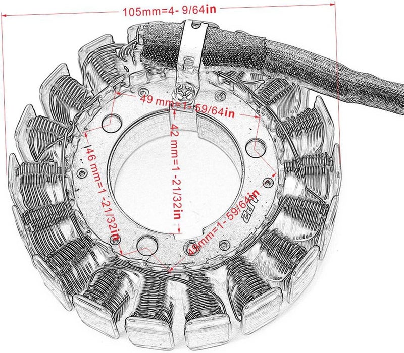 QASULER Motorcycle Stator Coil for Yamaha XV1700 Series - Image 2