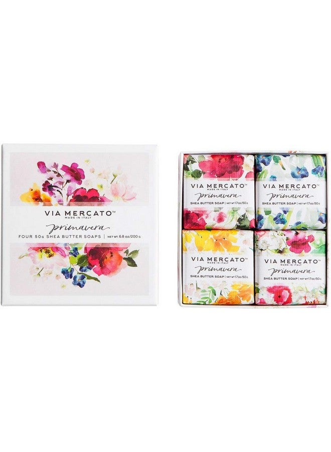 Via Mercato Via Mercato Primavera Spring Collection, Soap Gift Set (4 x 50 gram), Spring Flowers 
