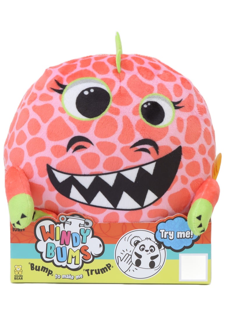 GOLDEN BEAR Windy Dinosaur Cheeky Trumping Toy Funny Gift Cuddly Dino Stuffed Toy Parps, Wiggles and Giggles Funny Sounds and Moves Around, Silly Fun for Everyone.  - Image 1
