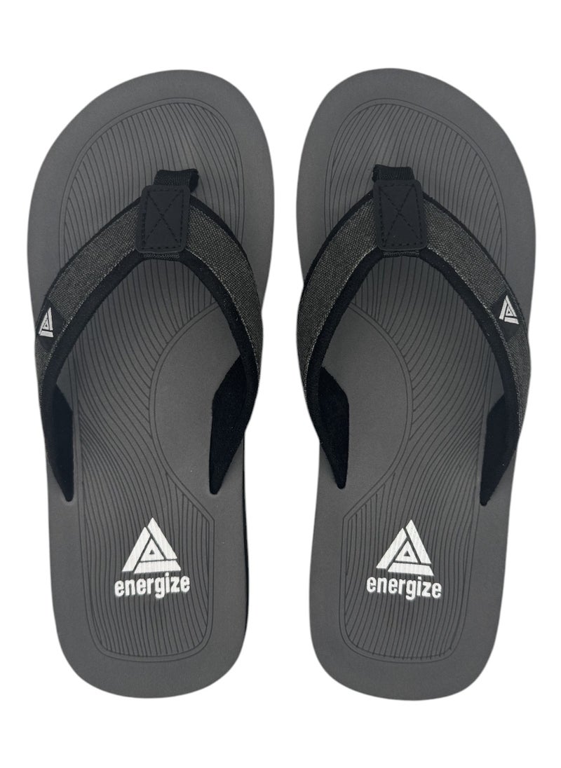 Energize Men's EVA Flip Flop Beach Slippers: Classic, Ultimate Comfort & Support For Indoor & Outdoor Wear, Reduce Foot & Heel Pain, Lightweight, Improves Posture  - Image 2