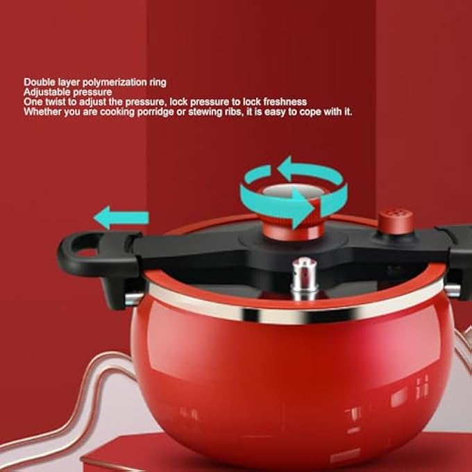 BusoTh Iron Pressure Cooker Efficient And Fast Cooking Multifunctional Visual Lid Pressure Canner 7L Capacity Non Stick Cookware For Induction Gas Stove Electric Stove Ceramic Stove - Image 2