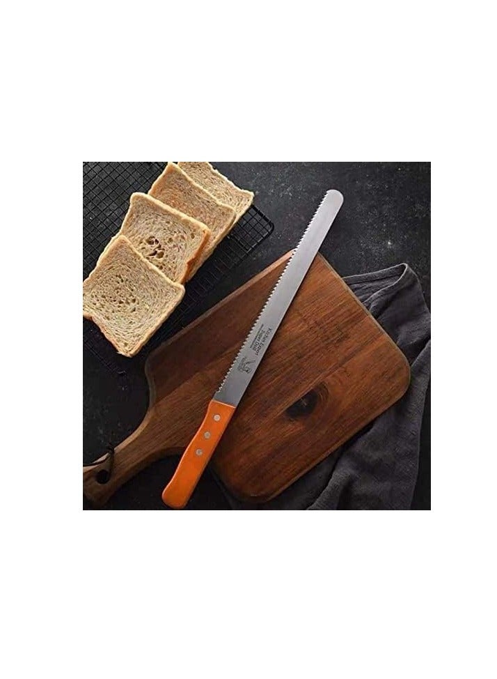 Serrated Knife Cutting Bread And Slicing Layers Of Cakes - Image 2