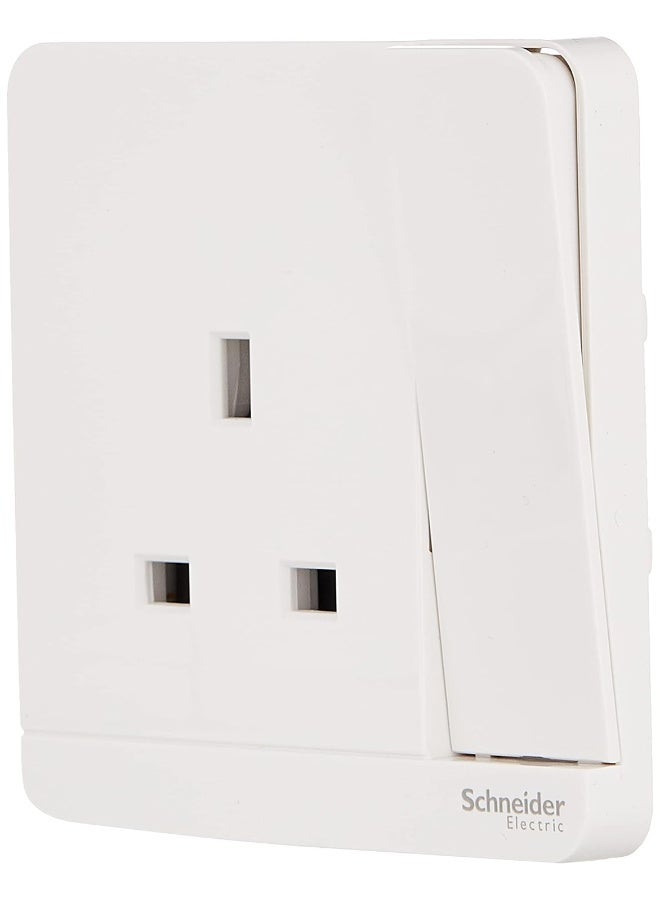 Schneider Electric Electric Avataron, 1 Gang, Socket With Neon, 13A 250V, White - Image 3