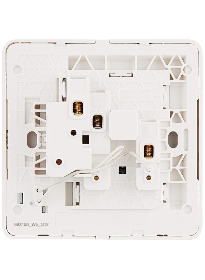 Schneider Electric Electric Avataron, 1 Gang, Socket With Neon, 13A 250V, White - Image 2