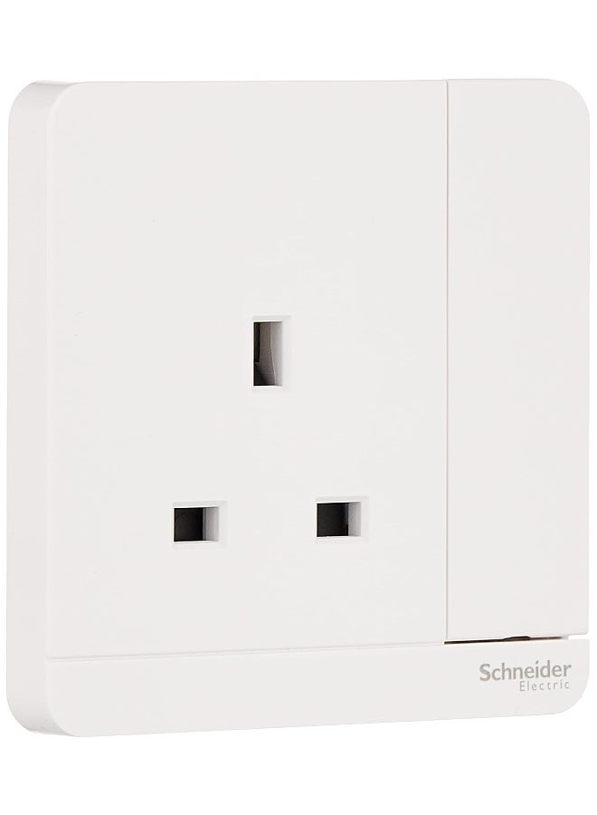 Schneider Electric Electric Avataron, 1 Gang, Socket With Neon, 13A 250V, White - Image 1