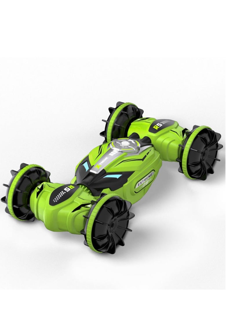 JJRIC Remote Control Amphibious Twisted Car for Children, Four wheel Drive, Gesture Sensing, Double sided Special Effects RC Remote Control Car  - Image 1