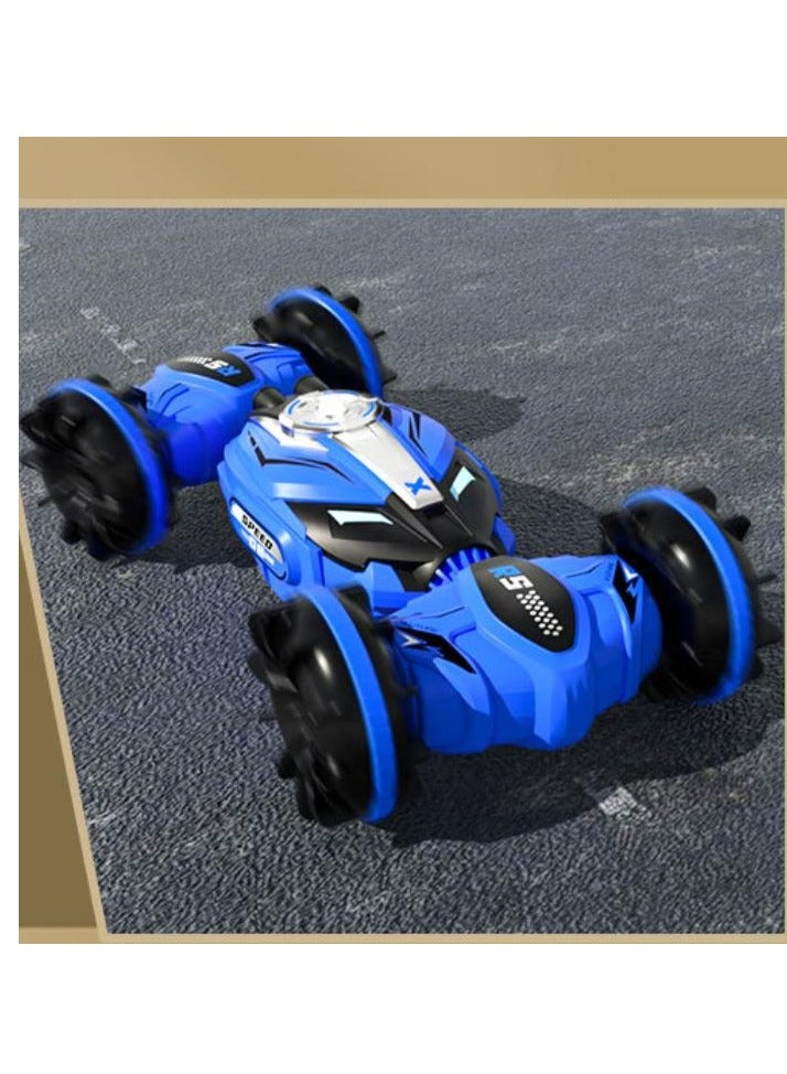 JJRIC Remote Control Amphibious Twisted Car for Children, Four wheel Drive, Gesture Sensing, Double sided Special Effects RC Remote Control Car  - Image 3