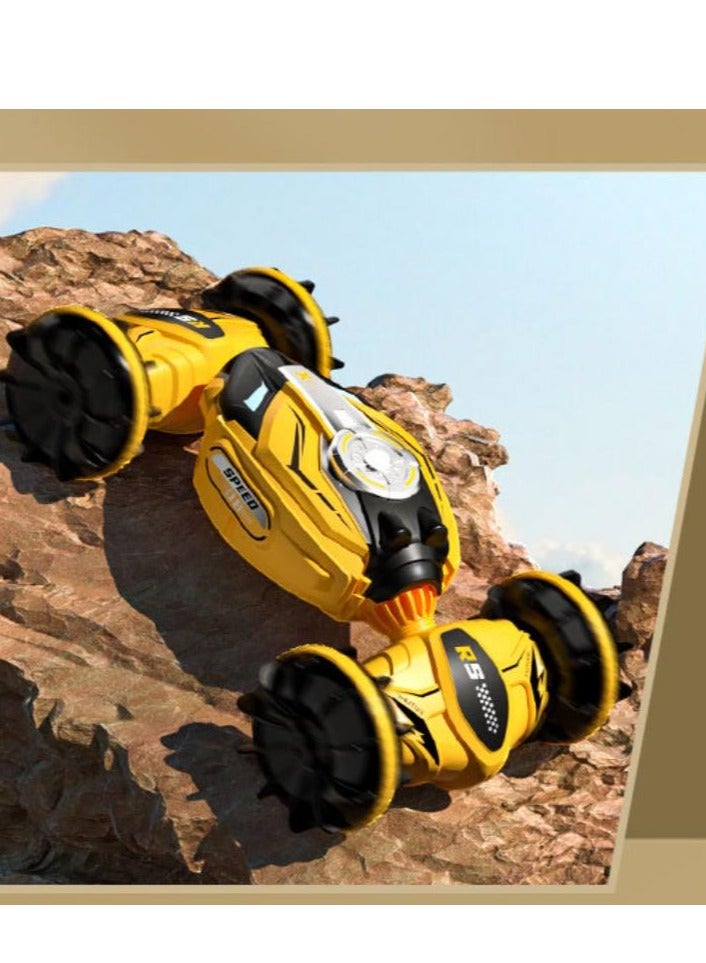 JJRIC Remote Control Amphibious Twisted Car for Children, Four wheel Drive, Gesture Sensing, Double sided Special Effects RC Remote Control Car  - Image 4
