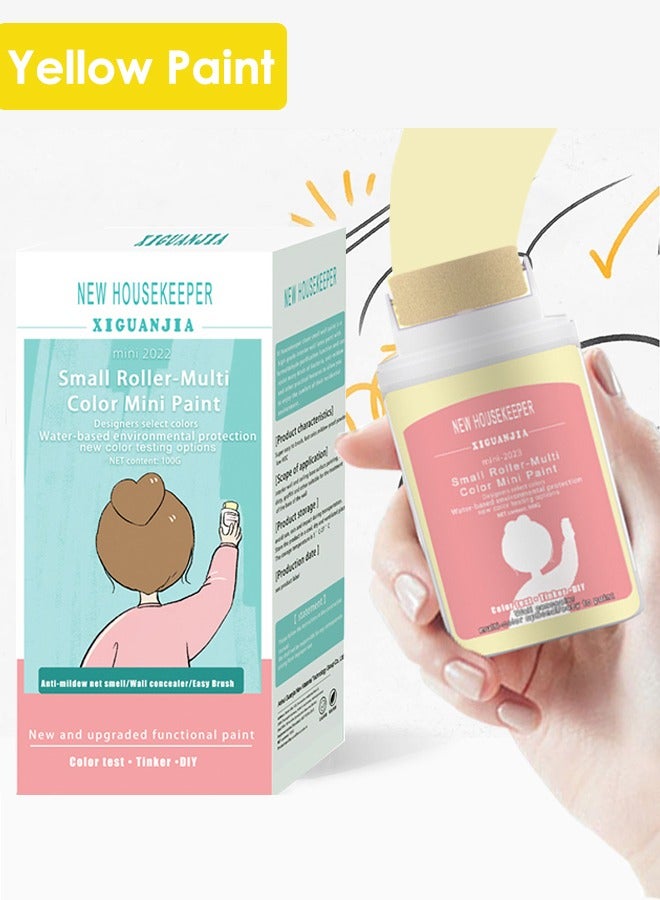 XIGUANJIA 100g Mini Wall Repair Paint Wall Mending Agent Wall Spackle with Roll Brush Wall Surface Hole Fill Quick and Easy Solution - Image 1