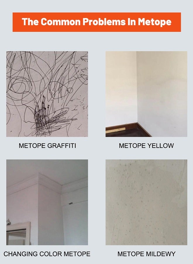 XIGUANJIA 100g Mini Wall Repair Paint Wall Mending Agent Wall Spackle with Roll Brush Wall Surface Hole Fill Quick and Easy Solution - Image 4