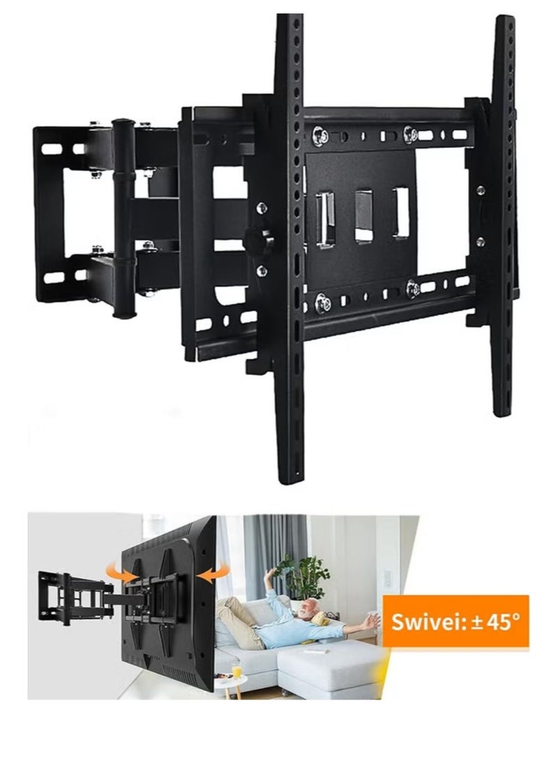 FeleX حامل تلفاز حائط متحرك بالكامل لشاشات 32-85 بوصة - دوران، ميل، وتمديد أسود - Image 3