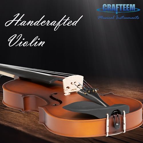 Crafteem Handcrafted Premium Violin Outfit for Kids Beginner, Student, and Adults -Perfect Your Sound and Unlock Your Musical Potential with Confidence.(Matte Antique, 1/4) - Image 3