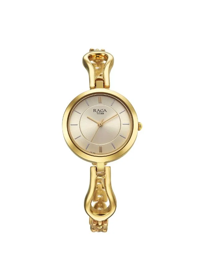 TITAN Women's Metal Analog Watch 2727YM02 - 28 mm