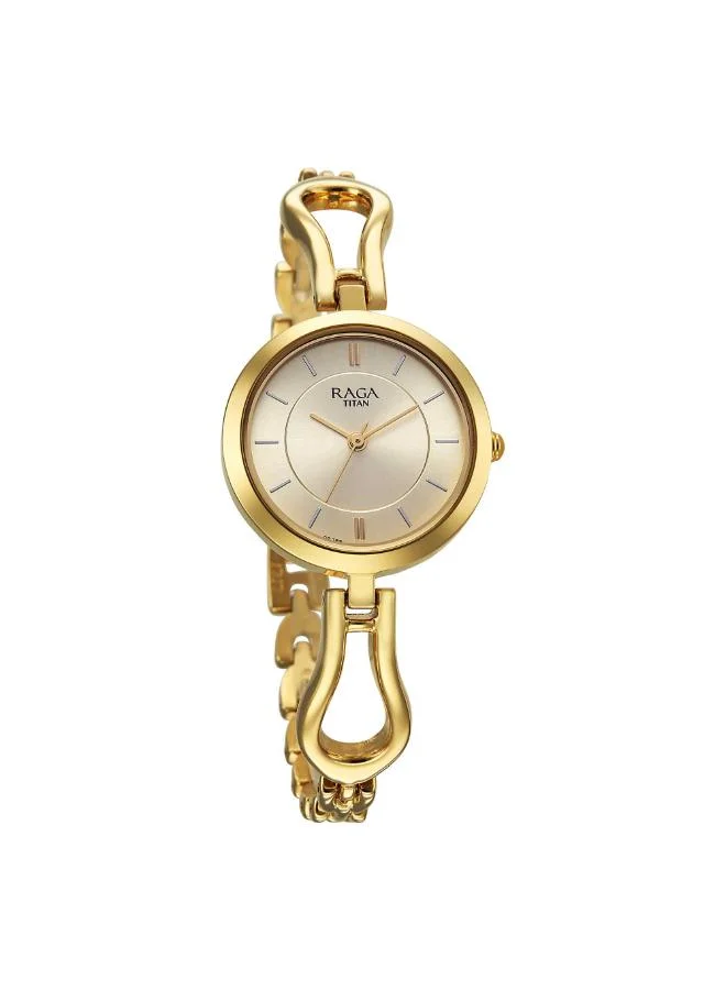 TITAN Women's Metal Analog Watch 2727YM02 - 28 mm