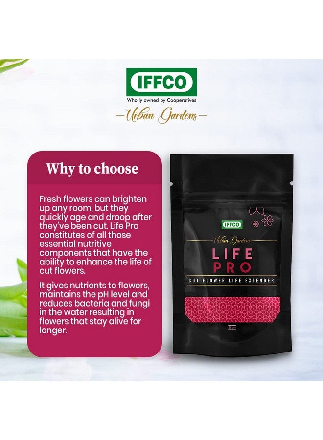 IFFCO Urban Gardens - Life Pro - Cut Flower Food and Life Extender (10gm X 10) - 100gm - Image 4
