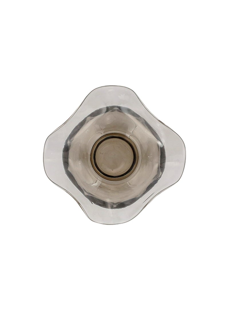 Vietri Vietri Hibiscus Glass Gray Bud Vase  5.5"" H  12 oz Glass Flower Vase  Living Room Decor Glass Vase  - Image 2