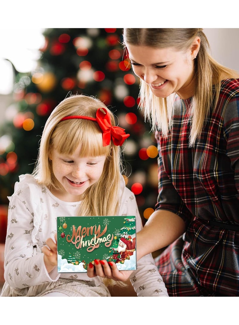 VUCATIN Christmas Cards Christmas Cards with Envelopes Stocking Stuffers for Adults 6 Assorted Designs Holiday Greeting Cards Christmas Party Favors 24Pcs 6x4 inch Gift Cards Christmas Cards For Family Kids Friends - Image 2