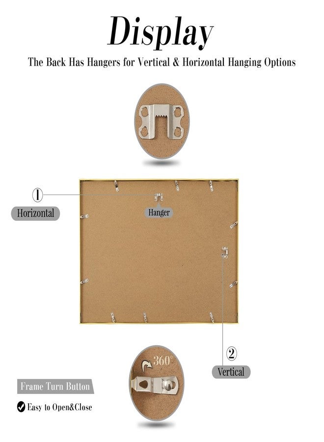 wyooxoo إطار صور من الألومنيوم الذهبي مقاس 16 × 24 بوصة من wyooxoo، مع زجاج شبكي مصقول، إطار جداري معدني مقاس 16 × 24 بوصة بدون حافة داخلية للصور والأعمال الفنية والألغاز - Image 4
