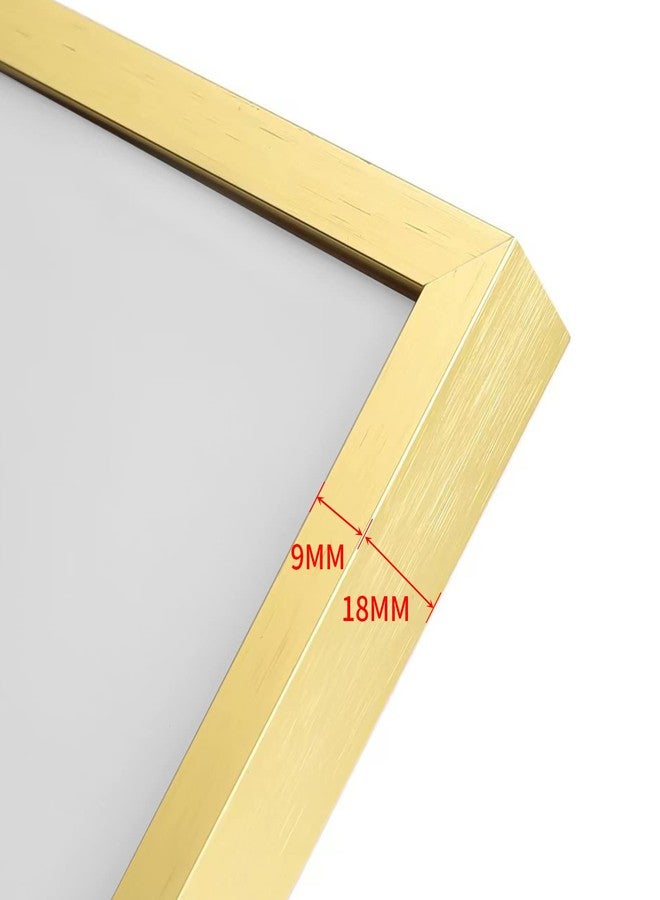 wyooxoo إطار صور من الألومنيوم الذهبي مقاس 16 × 24 بوصة من wyooxoo، مع زجاج شبكي مصقول، إطار جداري معدني مقاس 16 × 24 بوصة بدون حافة داخلية للصور والأعمال الفنية والألغاز - Image 3