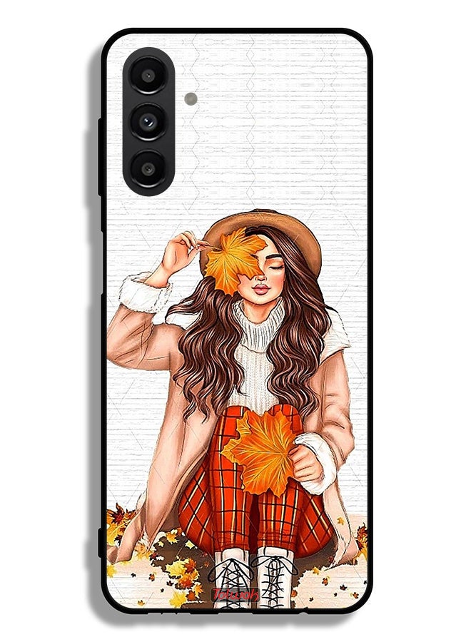 Tolwak Samsung Galaxy A04s Protective Case Cover Holding Autumn Leaves Art - Image 1