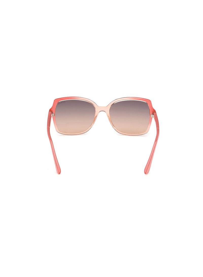 GUESS Women's UV Protection Square Shape Sunglasses - GU0010074B55 - Lens Size: 55 Mm - Pink - Image 4