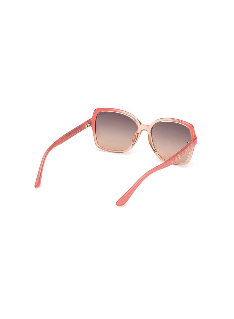 GUESS Women's UV Protection Square Shape Sunglasses - GU0010074B55 - Lens Size: 55 Mm - Pink - Image 5