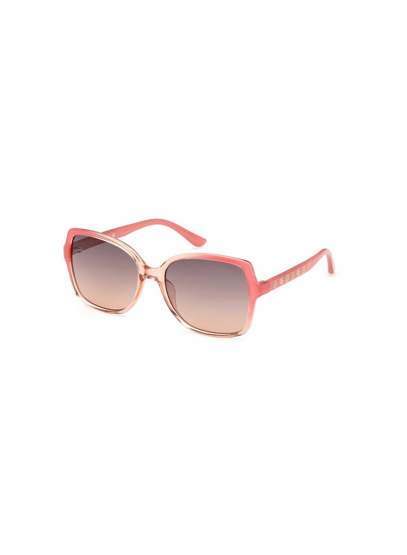 GUESS Women's UV Protection Square Shape Sunglasses - GU0010074B55 - Lens Size: 55 Mm - Pink - Image 1