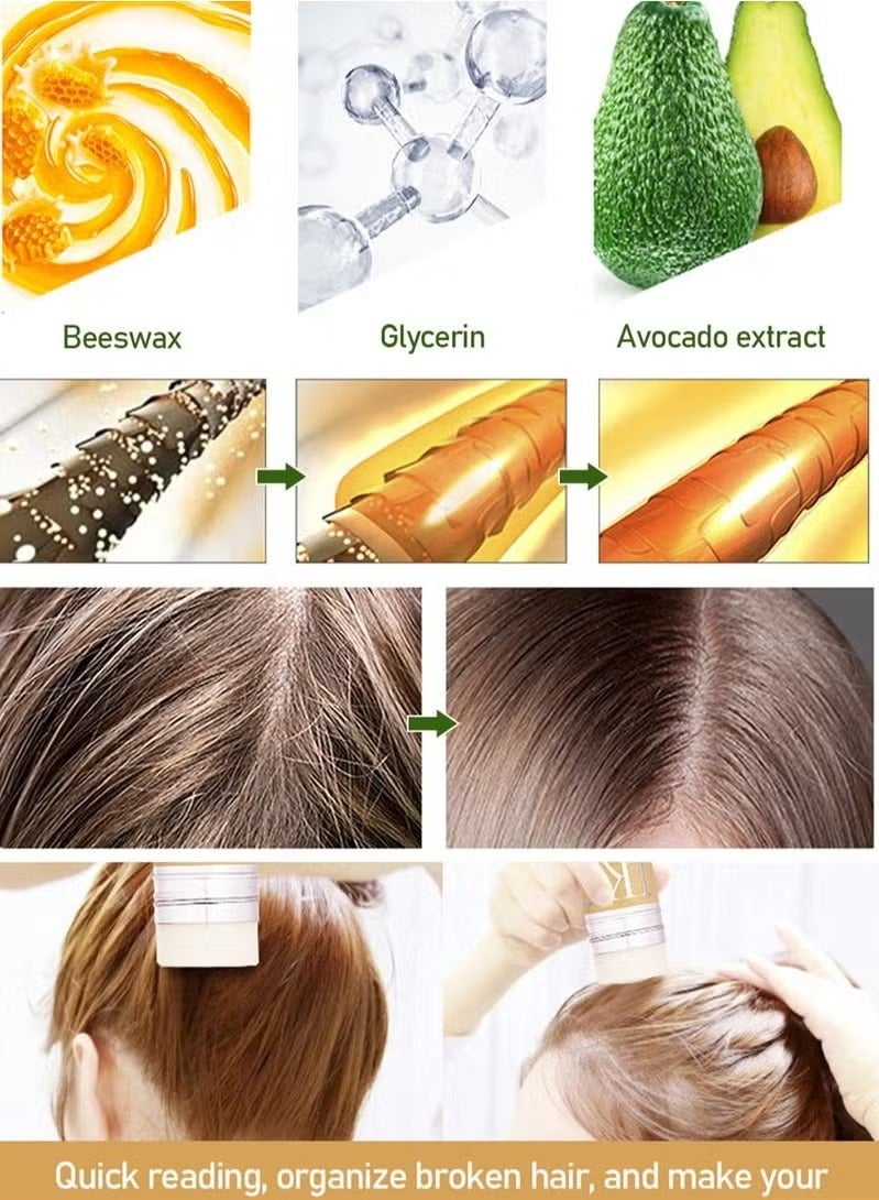 اي كي تي عصا شمع الشعر قوية وطويلة الأمد شمع تصفيف غير دهني لحواف الشعر المتطايرة مناسبة للجنسين - Image 4