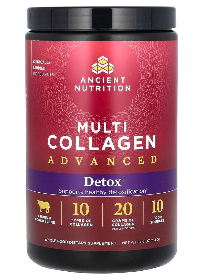 Ancient Nutrition - Multi Collagen Advanced Detox 14.6 oz (414 g) - Image 1