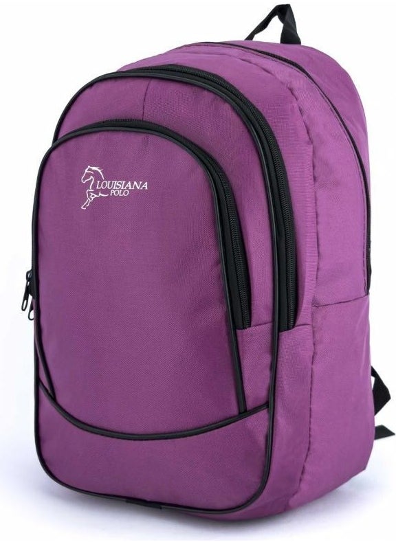 Louisiana Polo 3 Compartment School Backpack Pink 2450  - Image 3