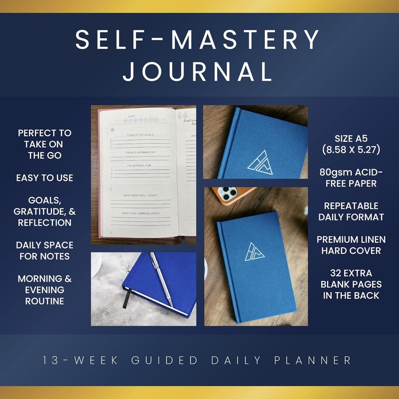 Realizations Self-Mastery Journal for Men - Gratitude Journals – 5 Minute Journal - Reflection Manifestation Journals for Mindfulness – Self Care Journal – Goal / Guided Gratitude Journal for Women & Men - Image 3