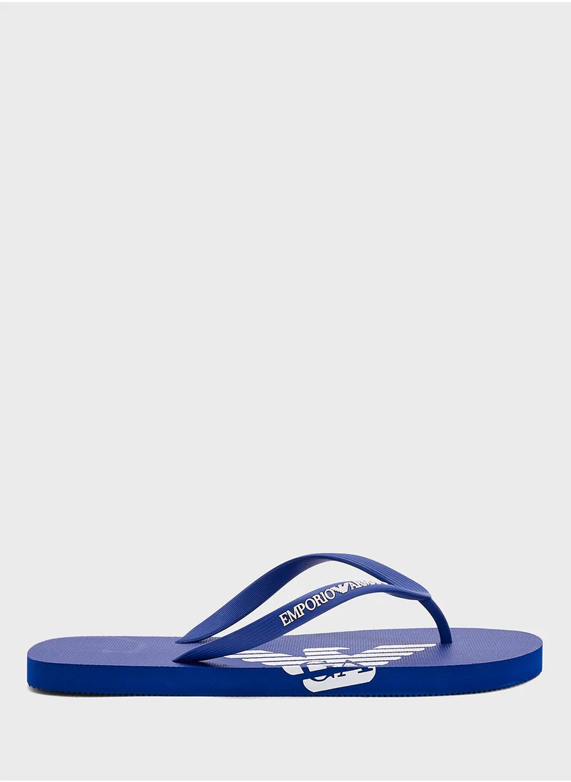 امبوريو ارماني Logo Beach Flip Flops