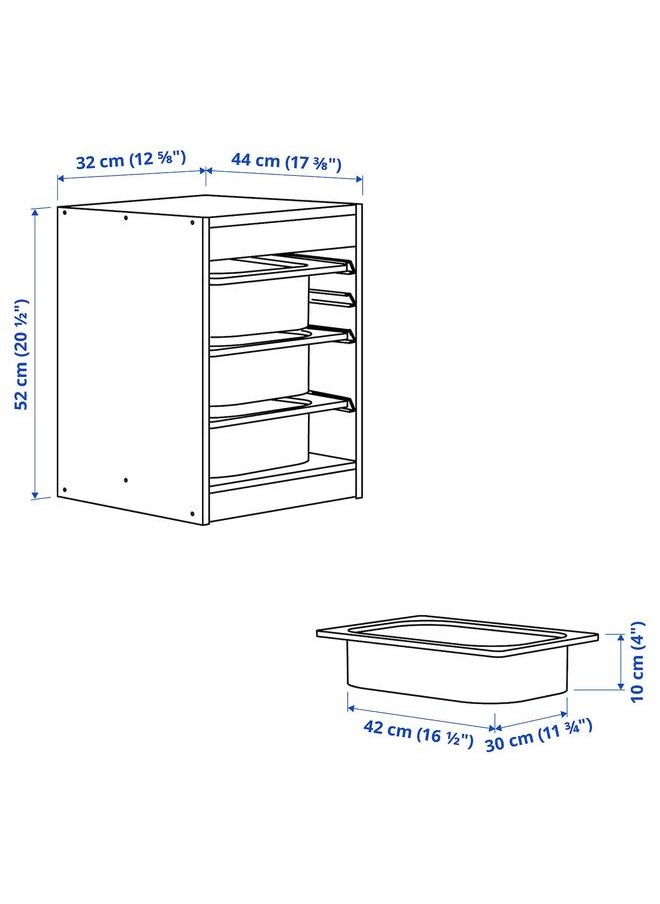 Storage Combination, Light White Stained Pine/Dark Grey, 32X44X52 Cm - pzsku/ZB096088F11CDD60DC840Z/45/_/1732971243/87ff48e6-afd0-4d73-9b9c-bbbeb7d001b1